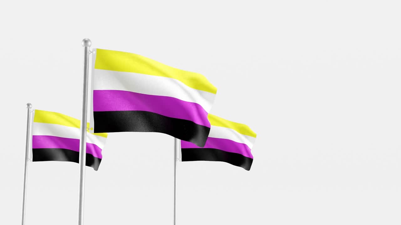 bandera de la comunidad de orgullo no binario, símbolo lgbt