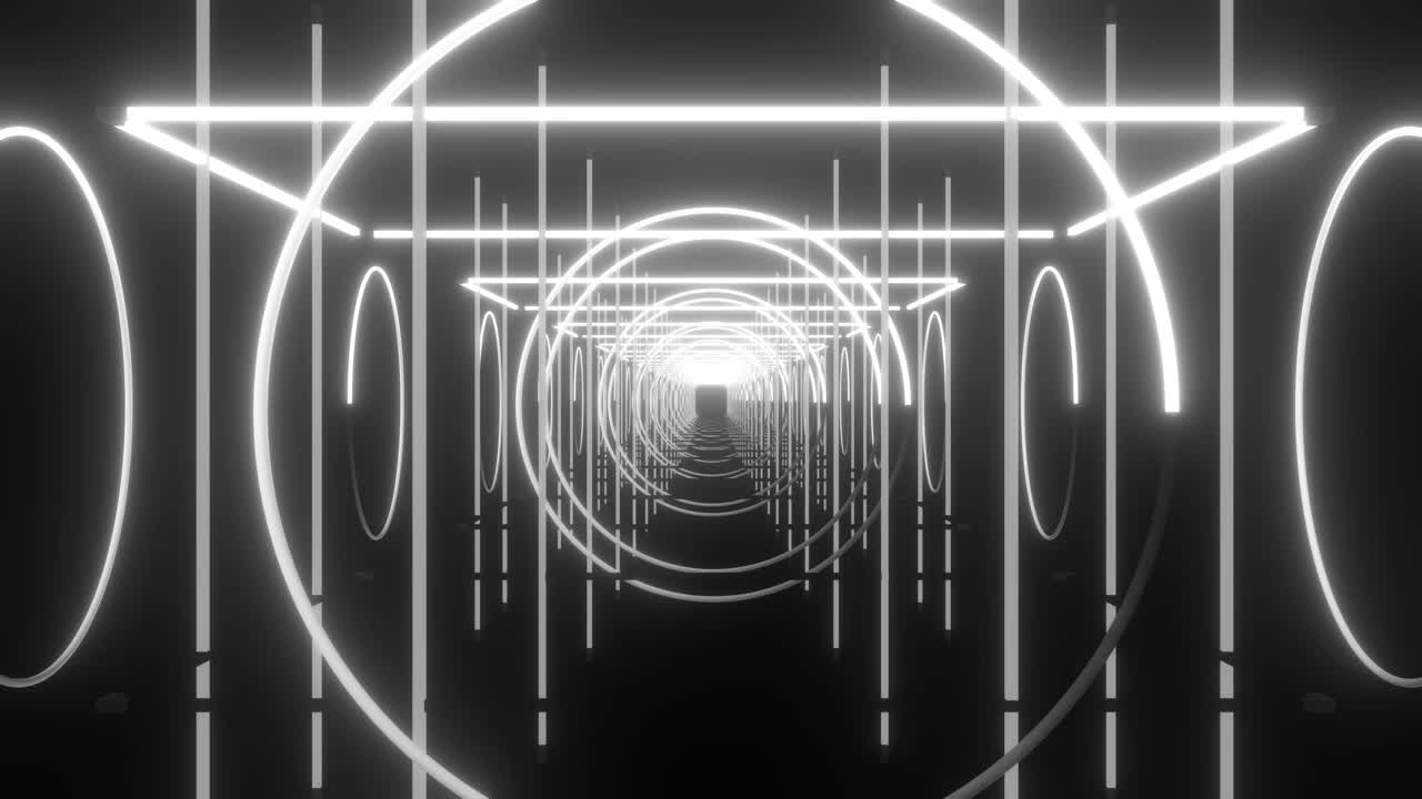 túnel de neón abstracto