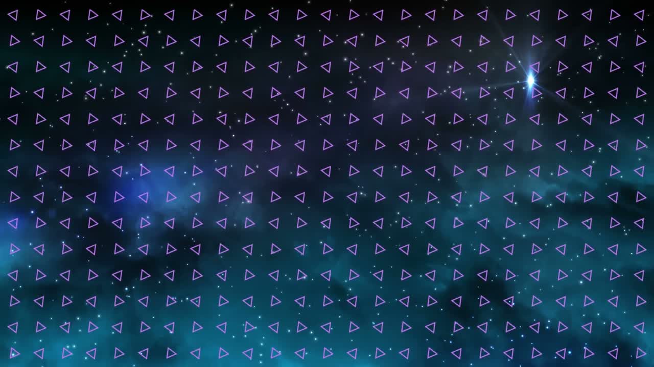 animación de múltiples filas de triángulos que se mueven en formación en un bucle sin costuras