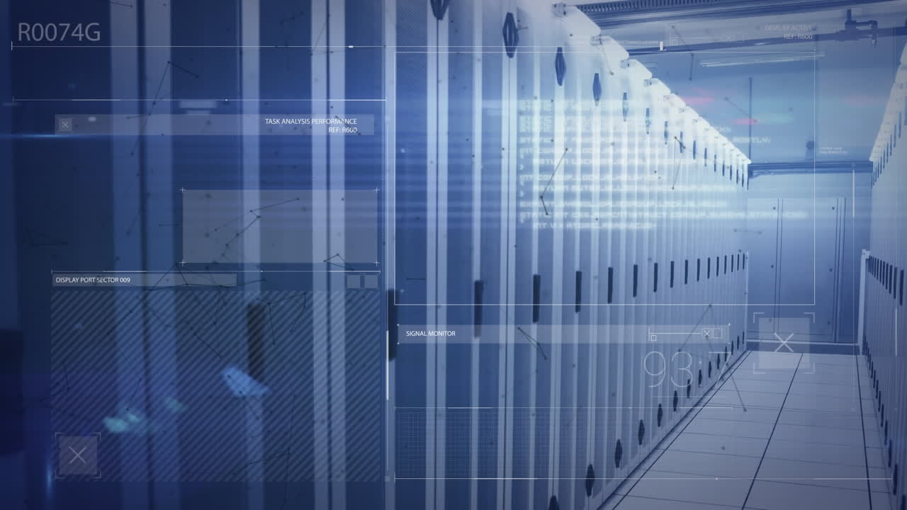 Animation of data processing over computer servers