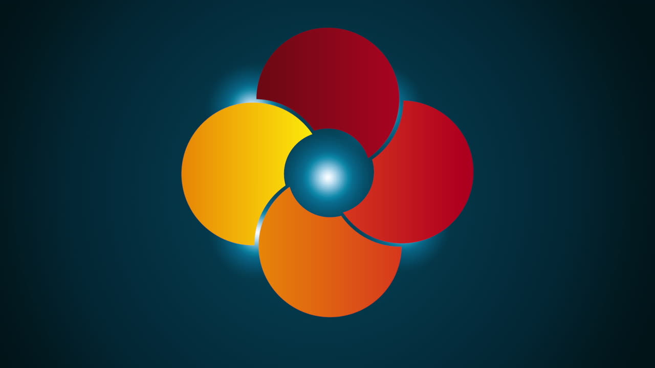 Abstraktní návrh barevného loga květiny