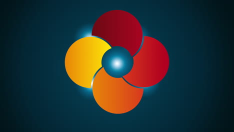 diseño de logotipo de flores coloridas abstractas