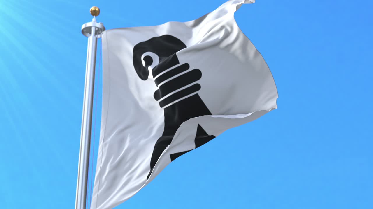 bandera del cantón de basilea-estado, suiza.