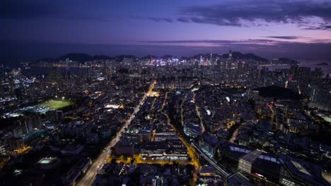 aerial shot of hong kong