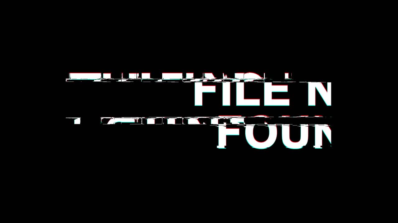 File Not Found Error Message