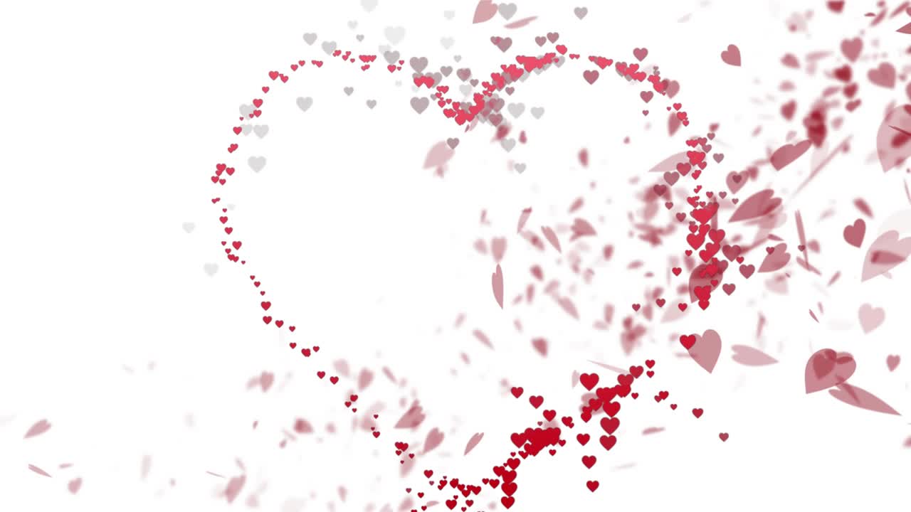 ⁇ 색 배경 에 움직이는 분홍색 심장 의 애니메이션