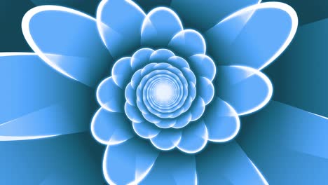 fondo animado de espiral floral en bucle azul