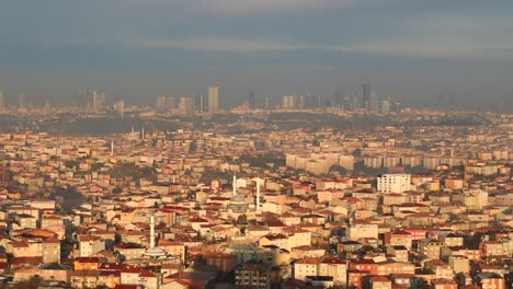 istanbul cityscape on a hazy day