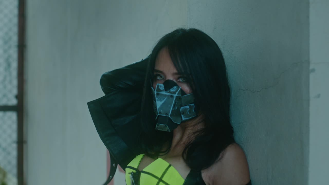 Cyberpunk Woman in Mask