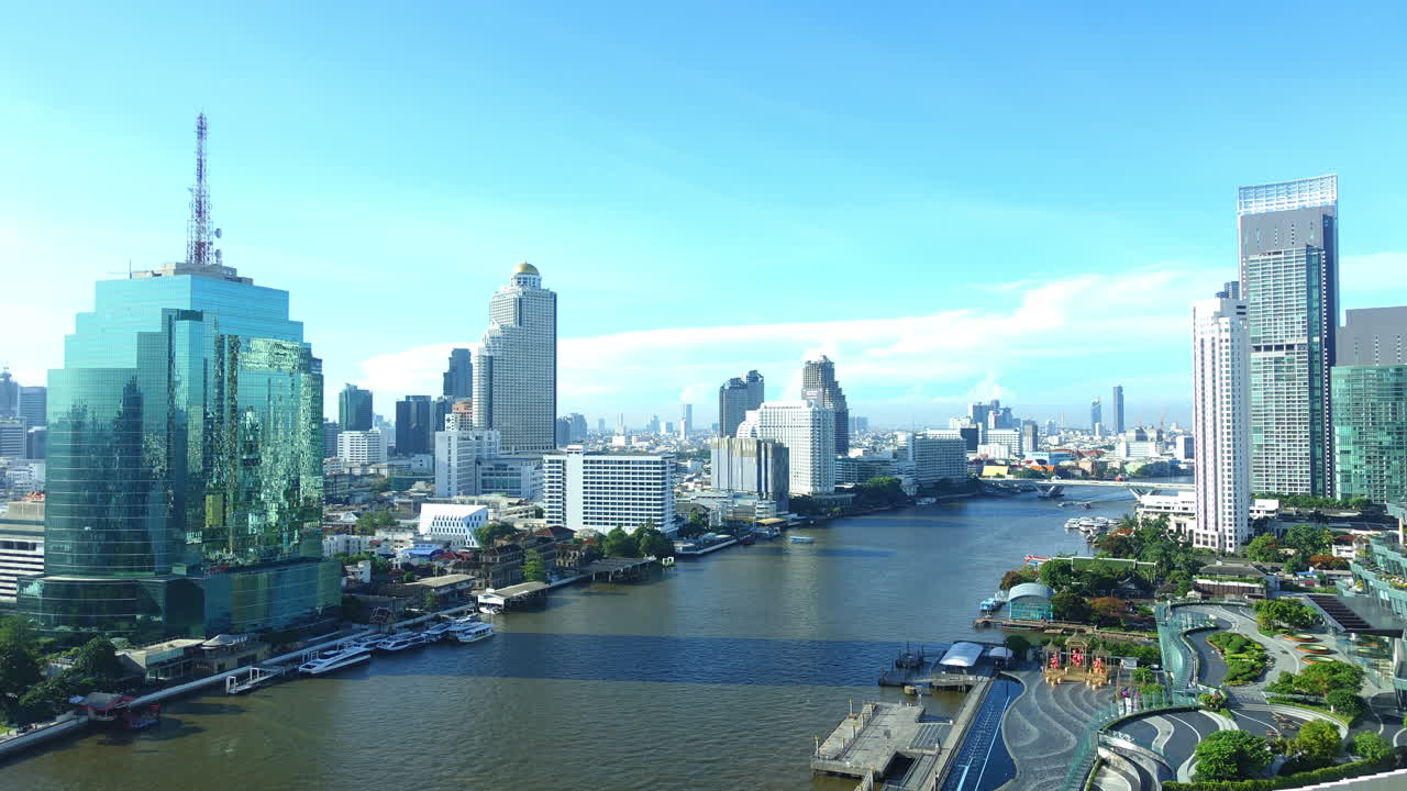 태국 방콕 도시 주변의 아름다운 건물 건축