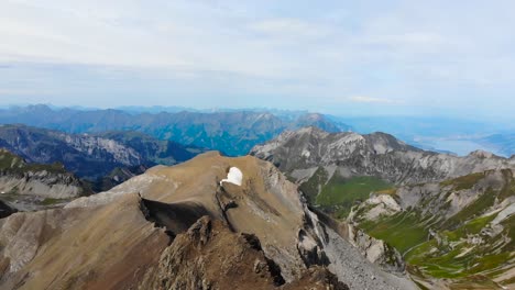 Aerial:-mountain-ridge-close-to-Jungfrau,-Eiger-and-Monch