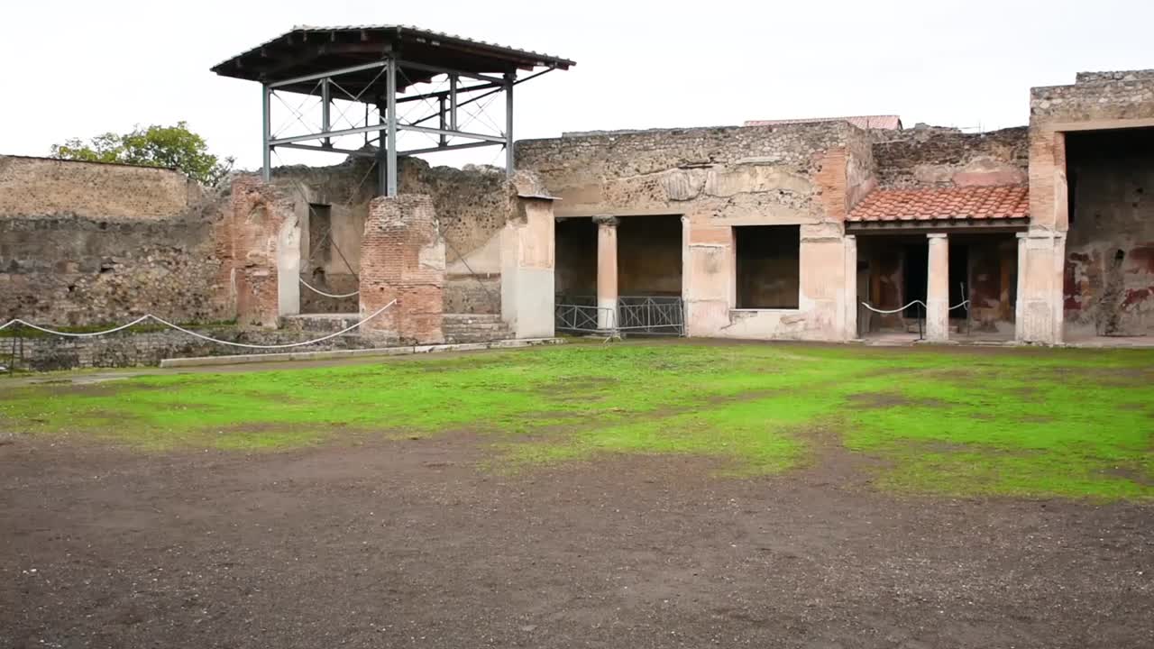 Ruins of famous Pompeii city, Italy.