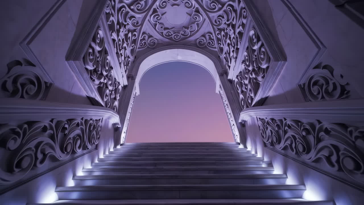Ornate Archway at Sunset