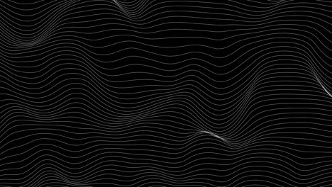 animación de bucle de rayas ultra delgadas de moda con líneas de distorsión de onda. paisaje de ruido abstracto. fondo de ondulación procedimental. 4k uhd.