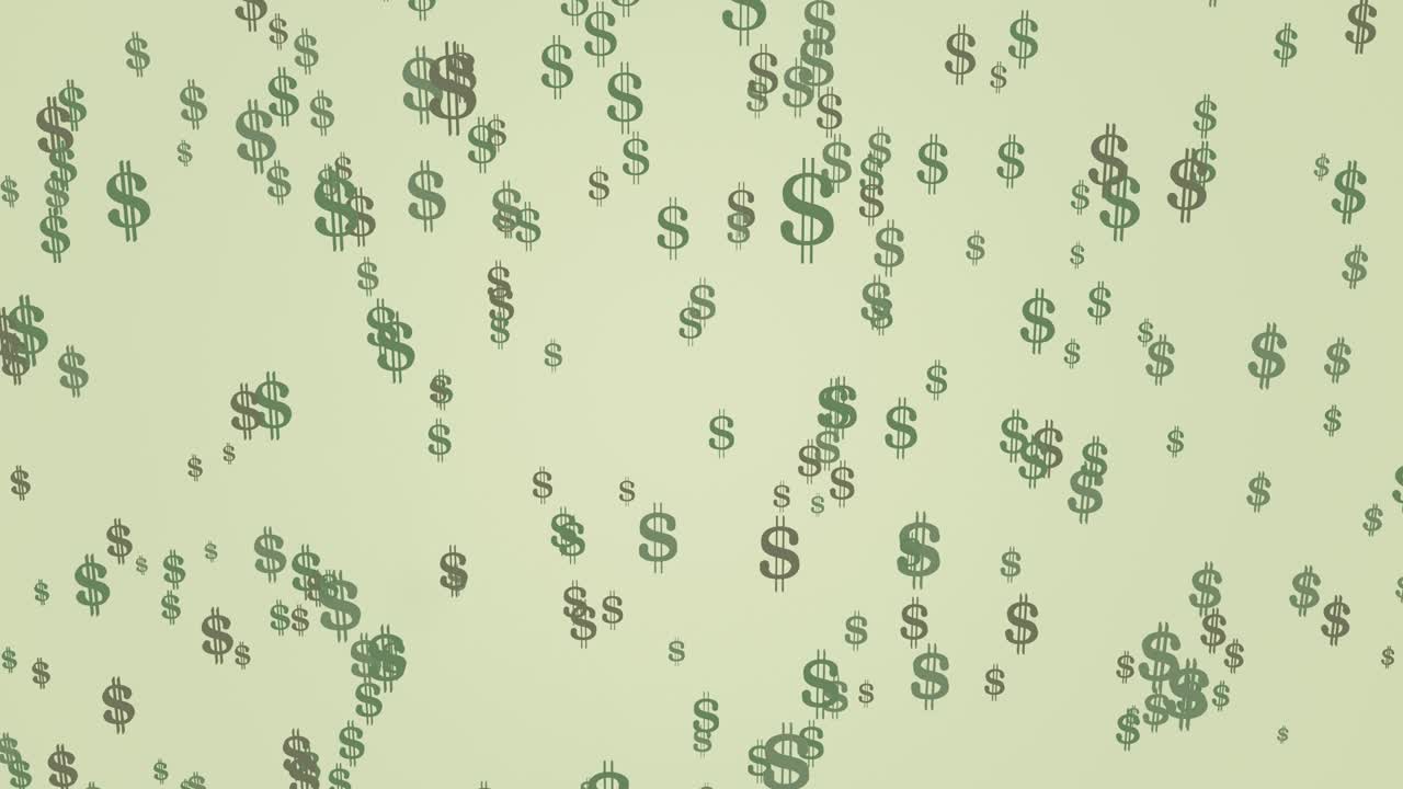 la animación del dólar estadounidense.