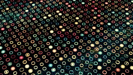 abstract geometric pattern of colorful circles