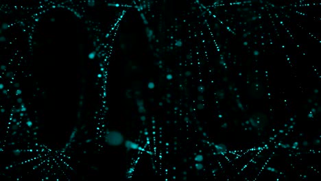 conexión de puntos 4k con torsión y movimiento de flujo de partículas para fondo abstracto de futurística y tectología