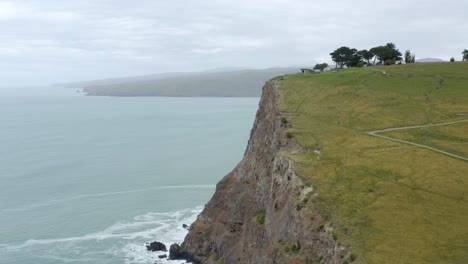 walkway by the ocean, taylors mistake, new zealand, aerial view to taylors mistake beach from godley head walkway,  canterbury, christchurch,