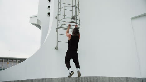 person working out outdoors