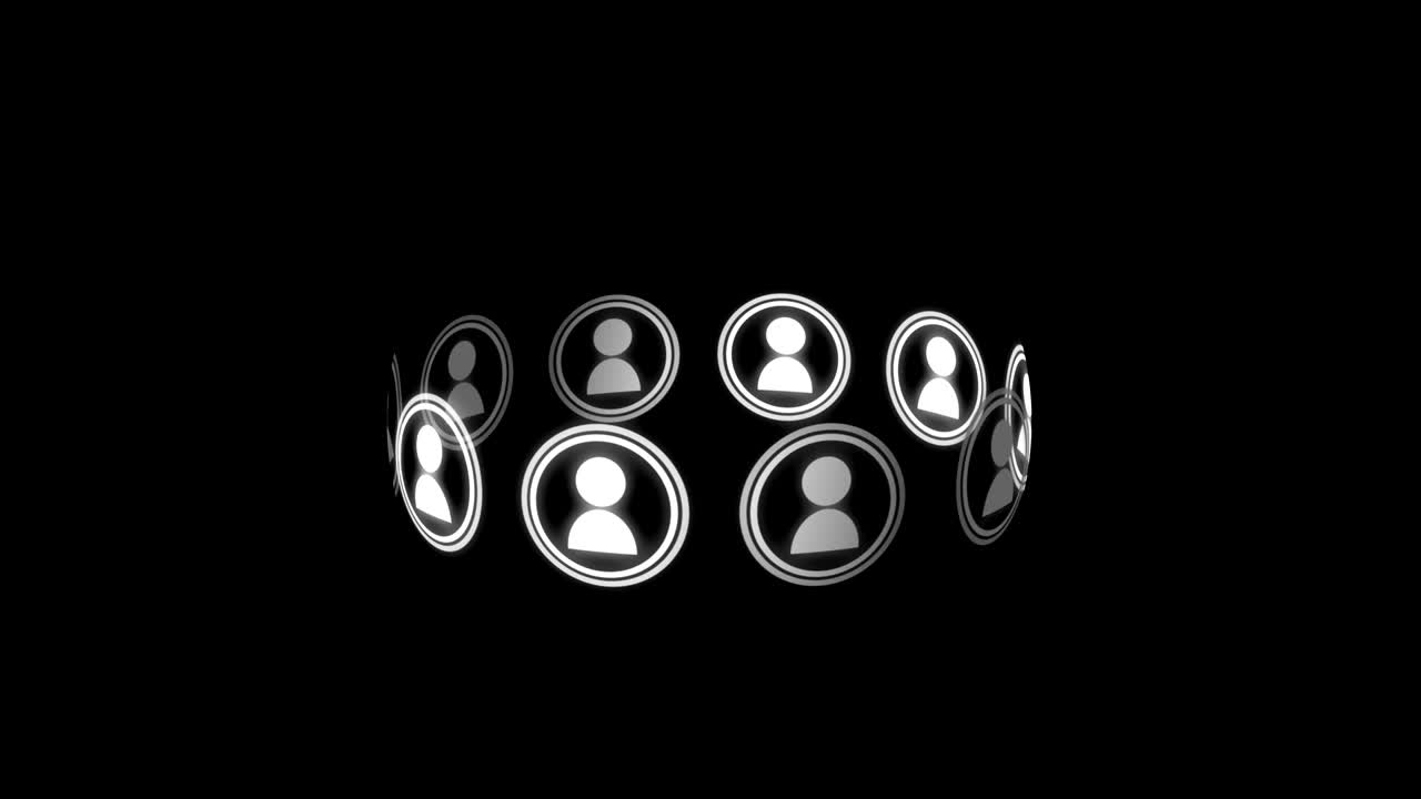 círculo de medios sociales 4k