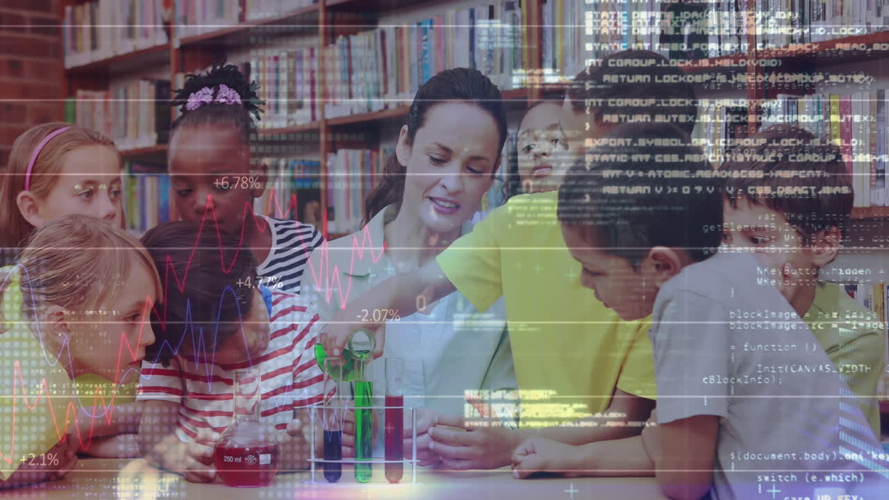 젊은 팀 클래스가 실험을 하는 그래픽 데이터입니다.