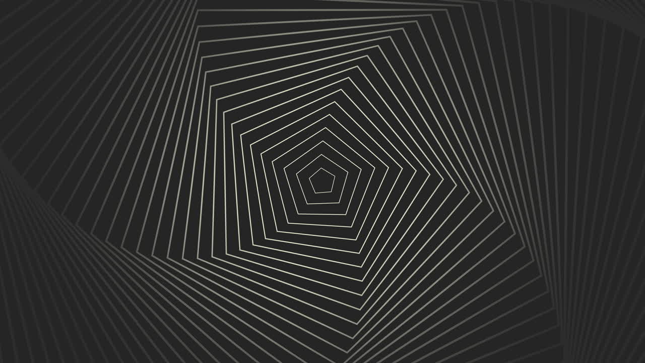 patrón de líneas y hexágonos retro en espiral y vértigo.