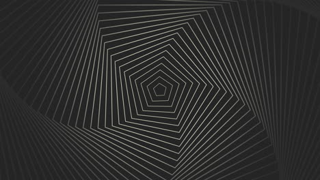 patrón de líneas y hexágonos retro en espiral y vértigo.