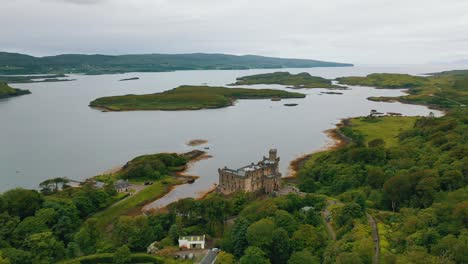 Drone-Shot-of-Scottish-Castle