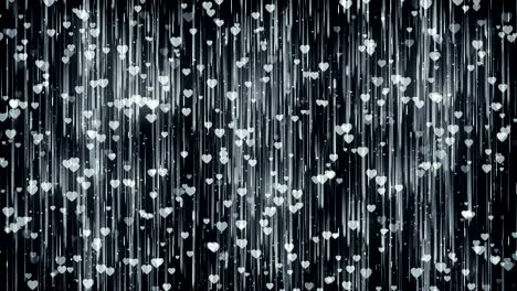 el fondo de las partículas de plata de los corazones