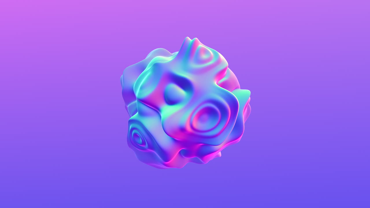 representación 3d abstracta de formas curvas coloridas con profundidad
