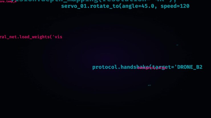 Programming Code Displaying Drone Control Functions and Neural Network Loading