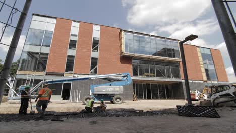 sidewalk being constructed