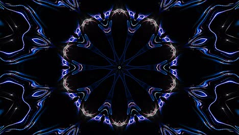 patrón de kaleidoscopio abstracto con colores completos. mandala mágica. 4k
