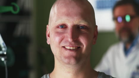 patient smiling during medical appointment