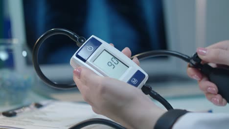 blood pressure monitor. medicine equipment for measure heart pressure