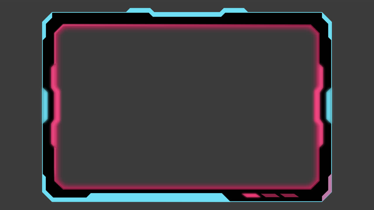 Neon Stream Overlay Frame