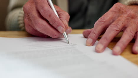 signing a document
