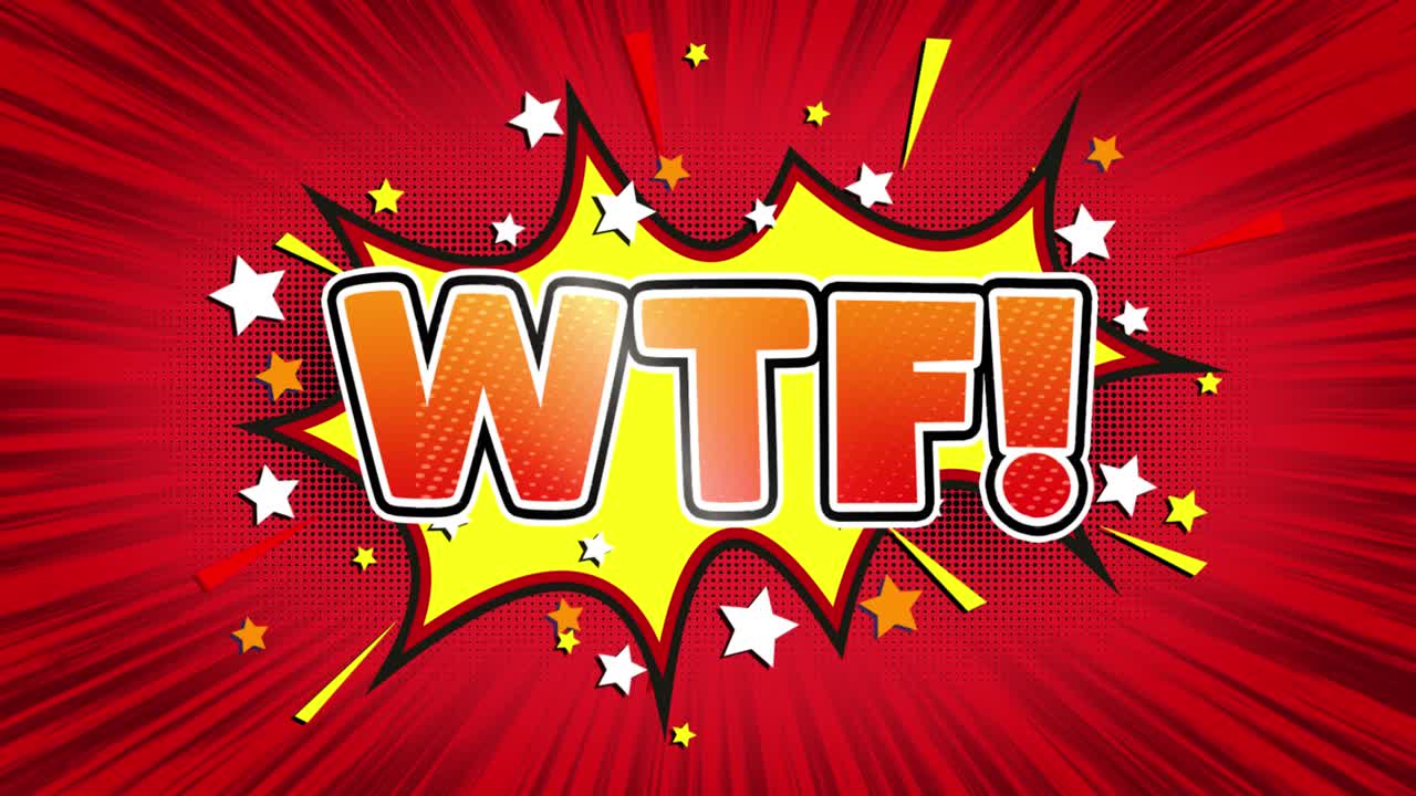 WTF Comic Style Speech Bubble Image