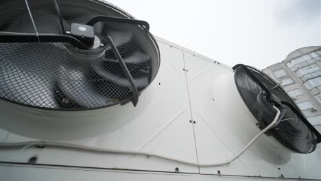 air conditioners on the roof of an industrial building. hvac