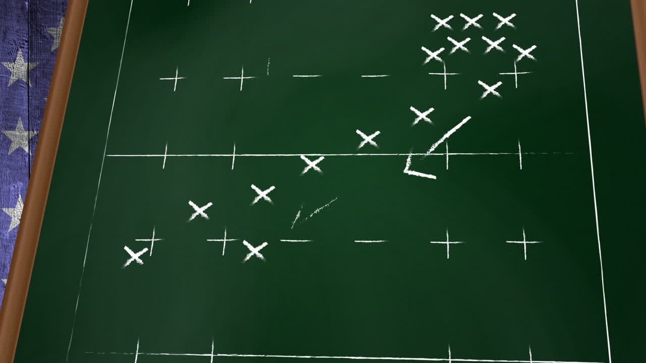 анимация игрового плана на борту над флагом сша.