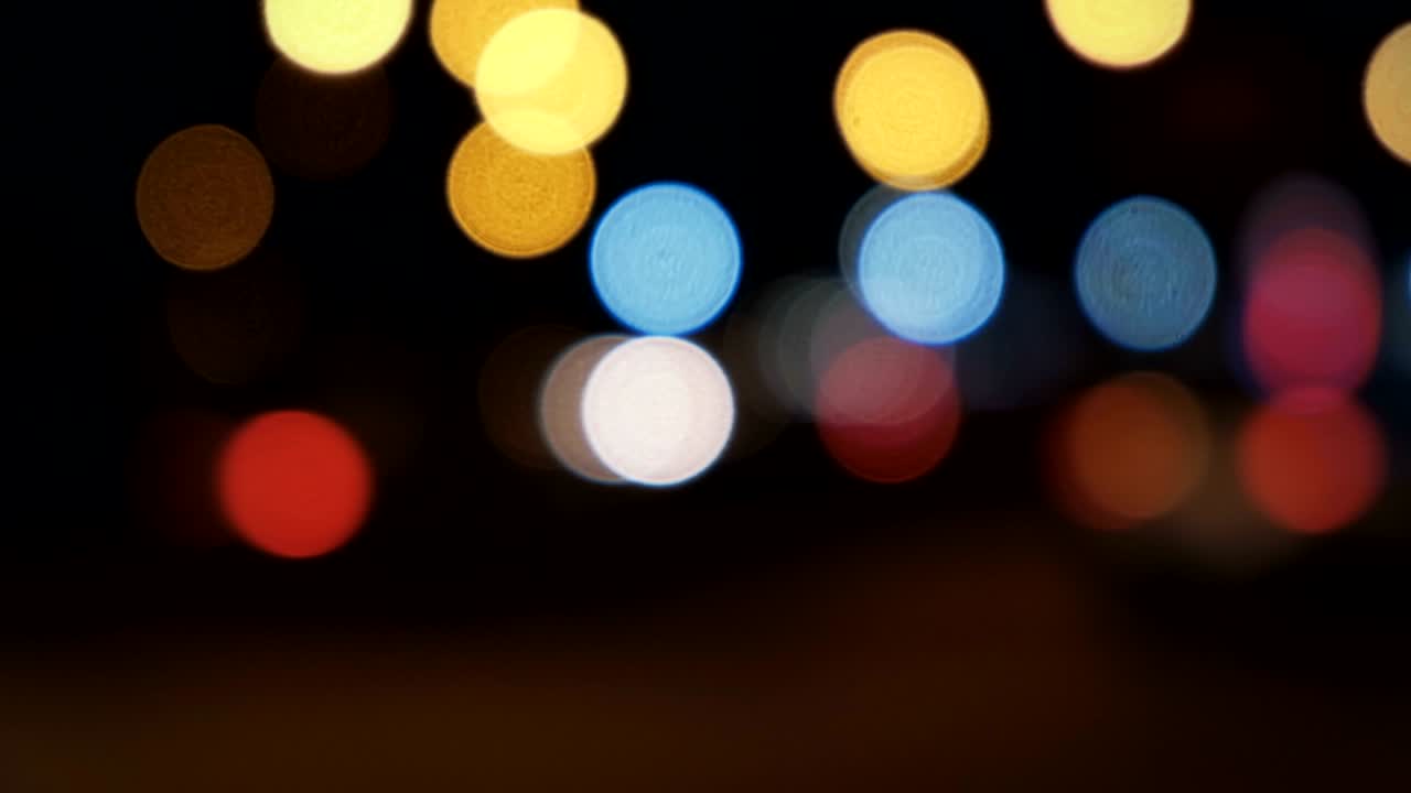luces borrosas en la calle