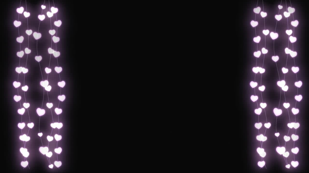 카피 공간과 함께 크리스마스 장식 요정 빛의 애니메이션