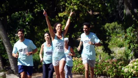 female athlete winning the marathon race 4k