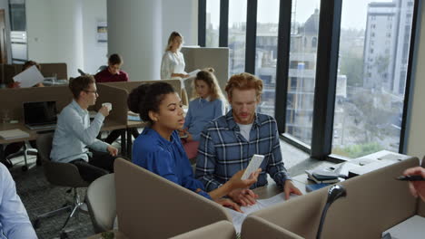 business team working in office