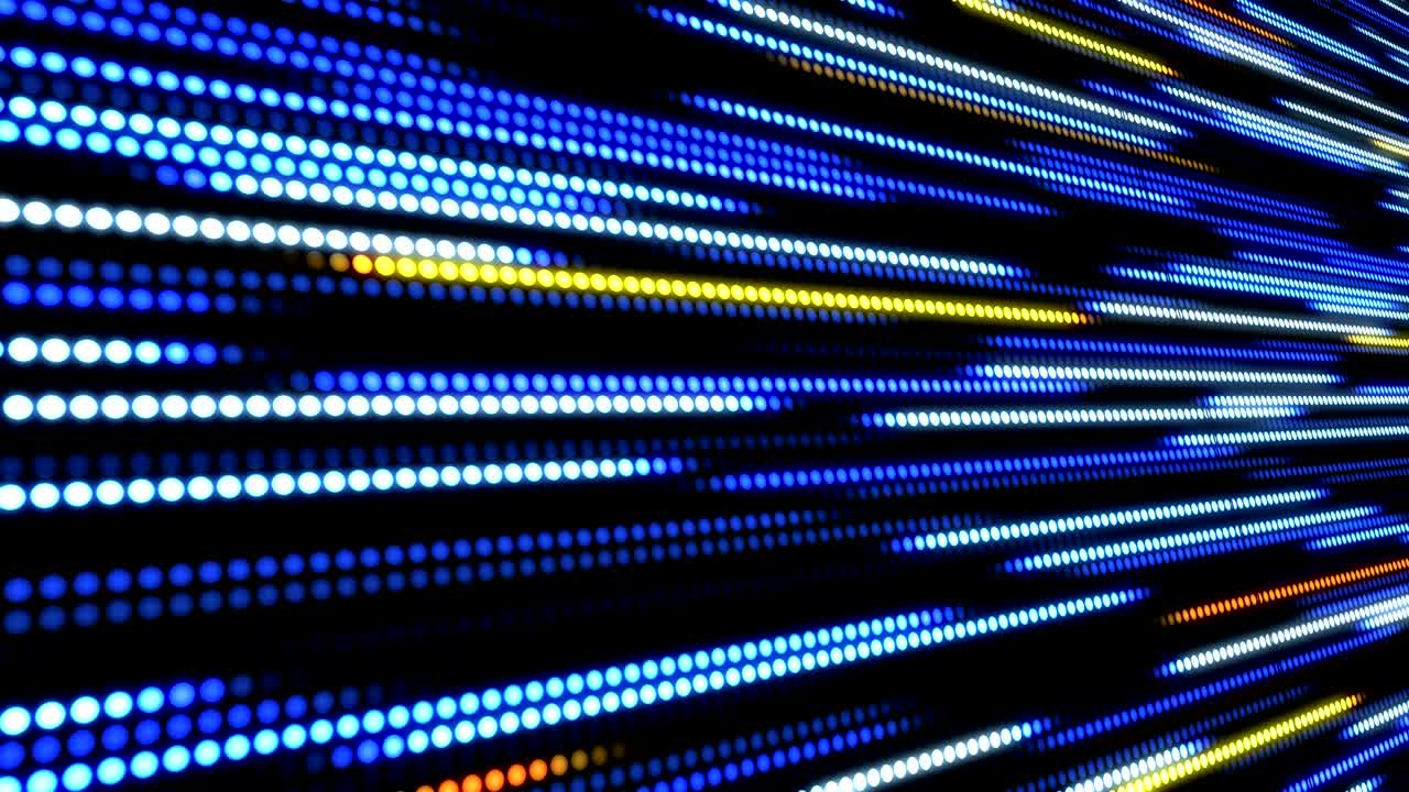 vj abstracto línea recta azul punto correr en el fondo de la pantalla.