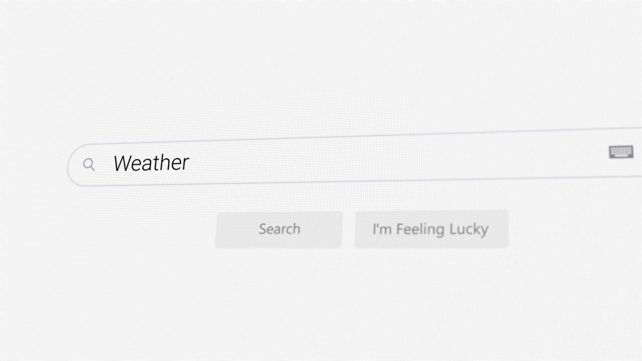 Ricerca del meteo sul browser Internet