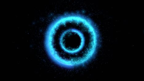 blue particle spark circle spiral motion effect