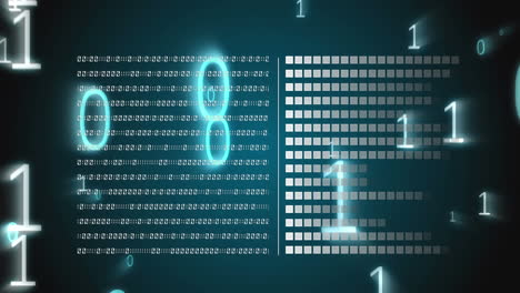 Animation of data processing over binary coding computing
