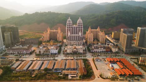 Aerial-shot-of-the-ongoing-construction-of-the-Boten-Special-Economic-Zone