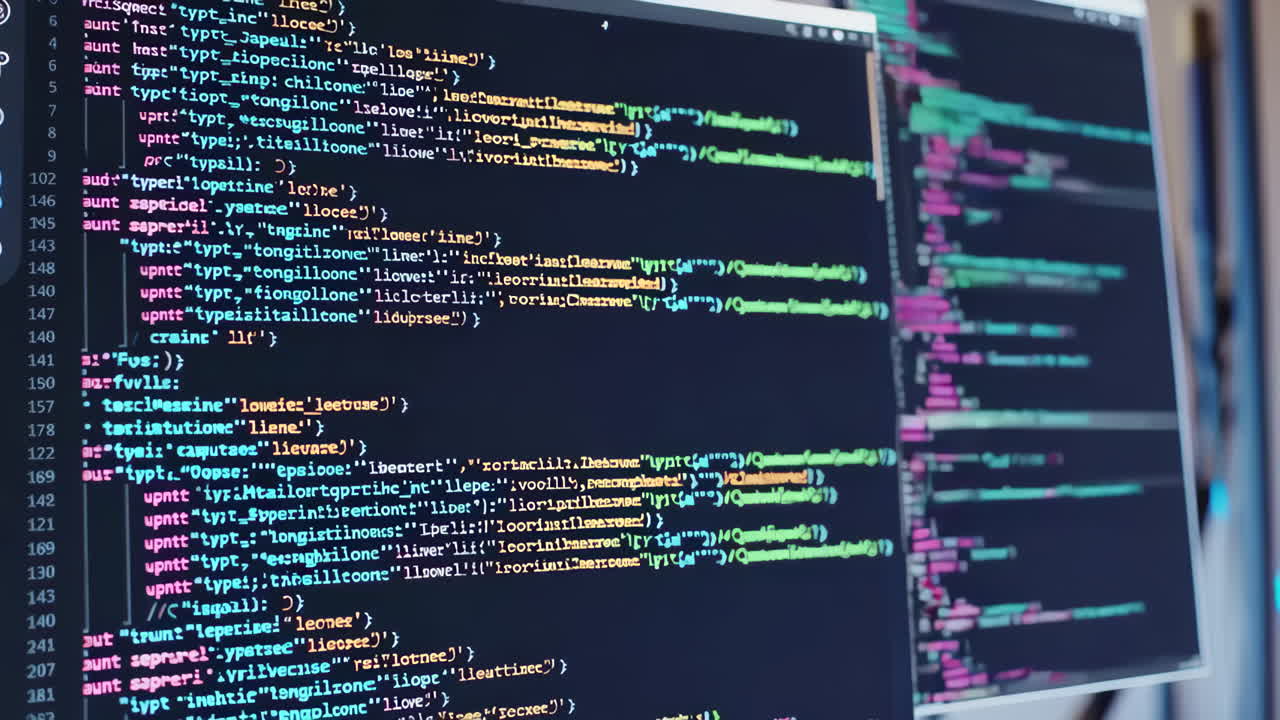 Close-up of Code on a Computer Screen